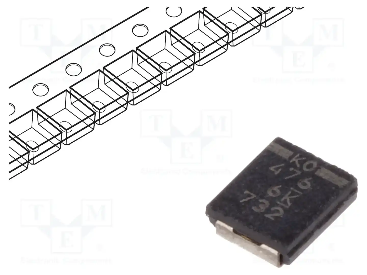 KEMET T520T476M006ATE070 — Конденсаторы танталово - полимерные