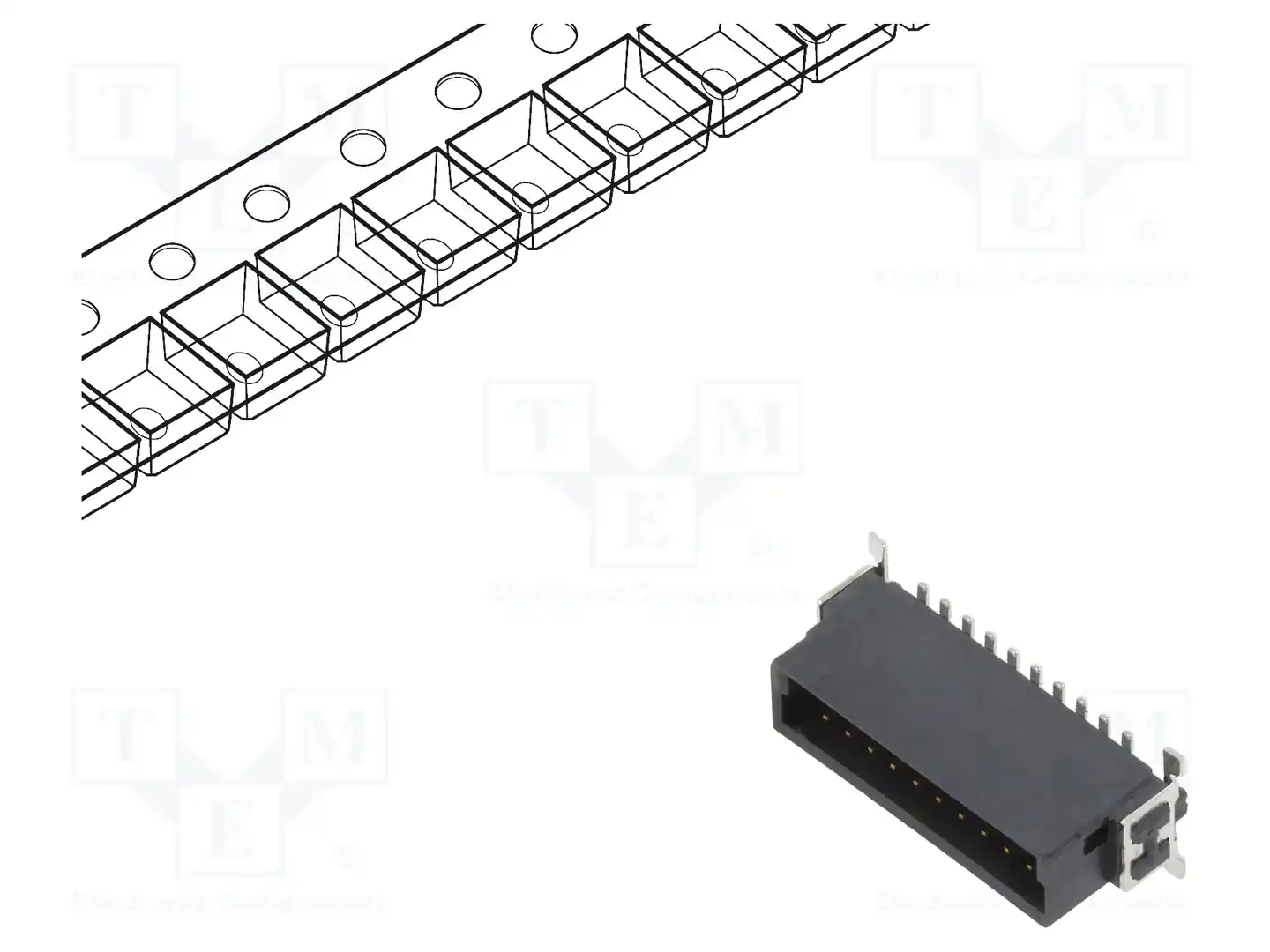 ADAM TECH ESMC-M-20-SGS-SMT-A-PP-T/R — Разъeмы пластина - пластина