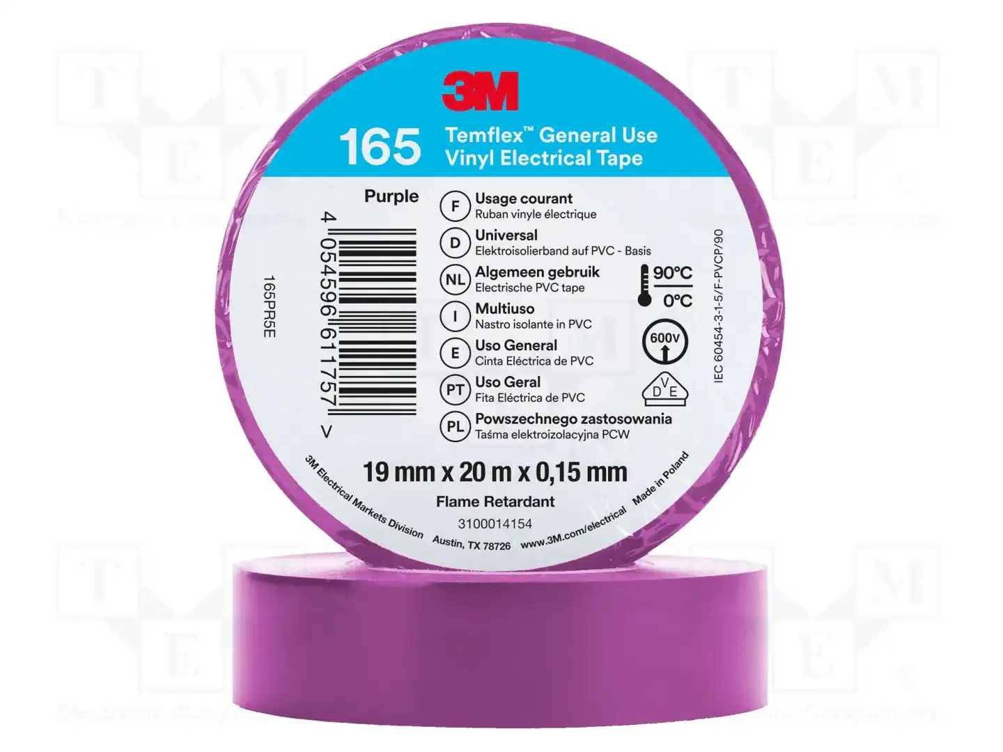 3M 165PR5E TEMFLEX — Ленты изоляционные
