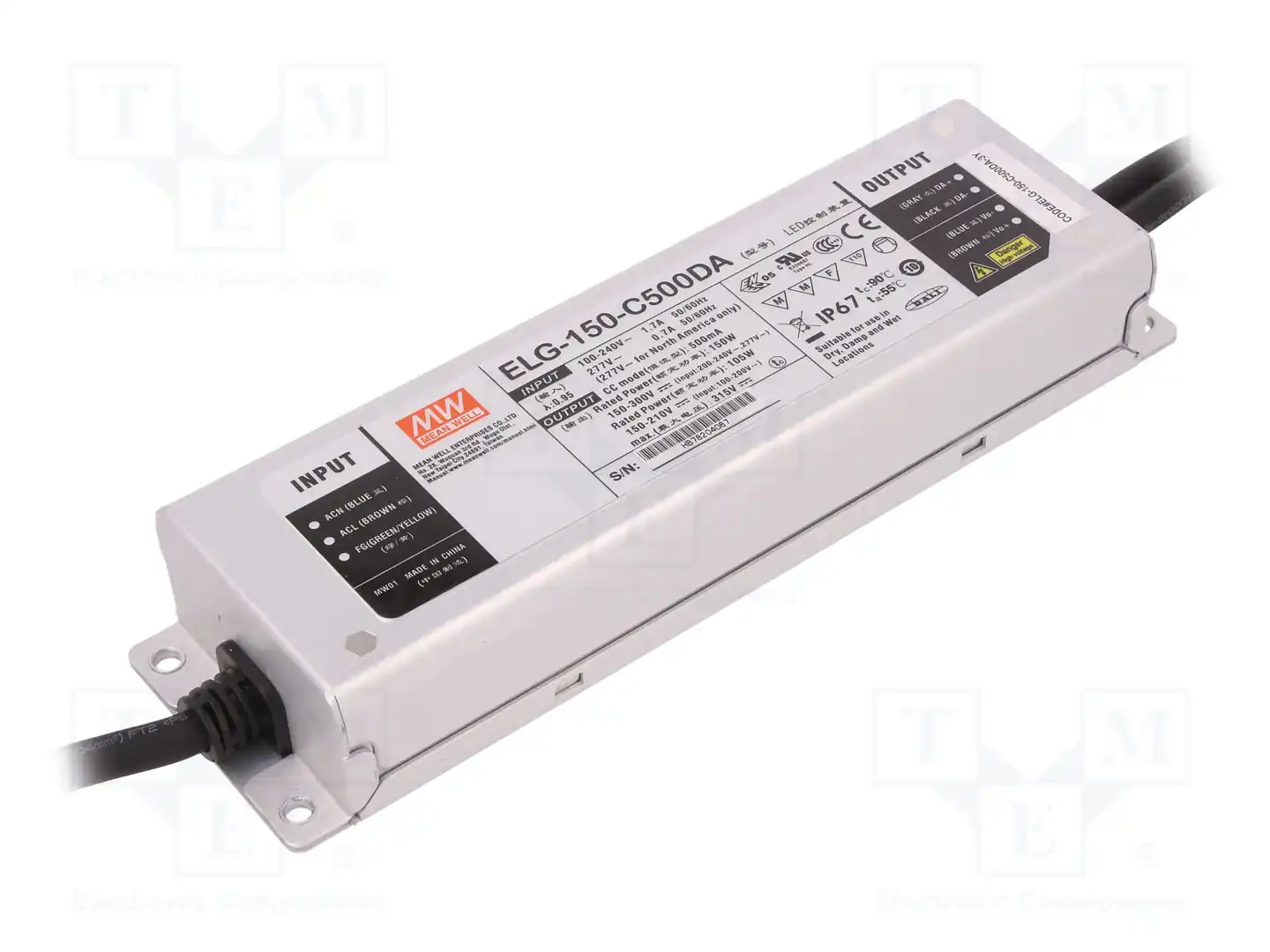 MEAN WELL ELG-150-C500DA-3Y — Блоки питания для LED