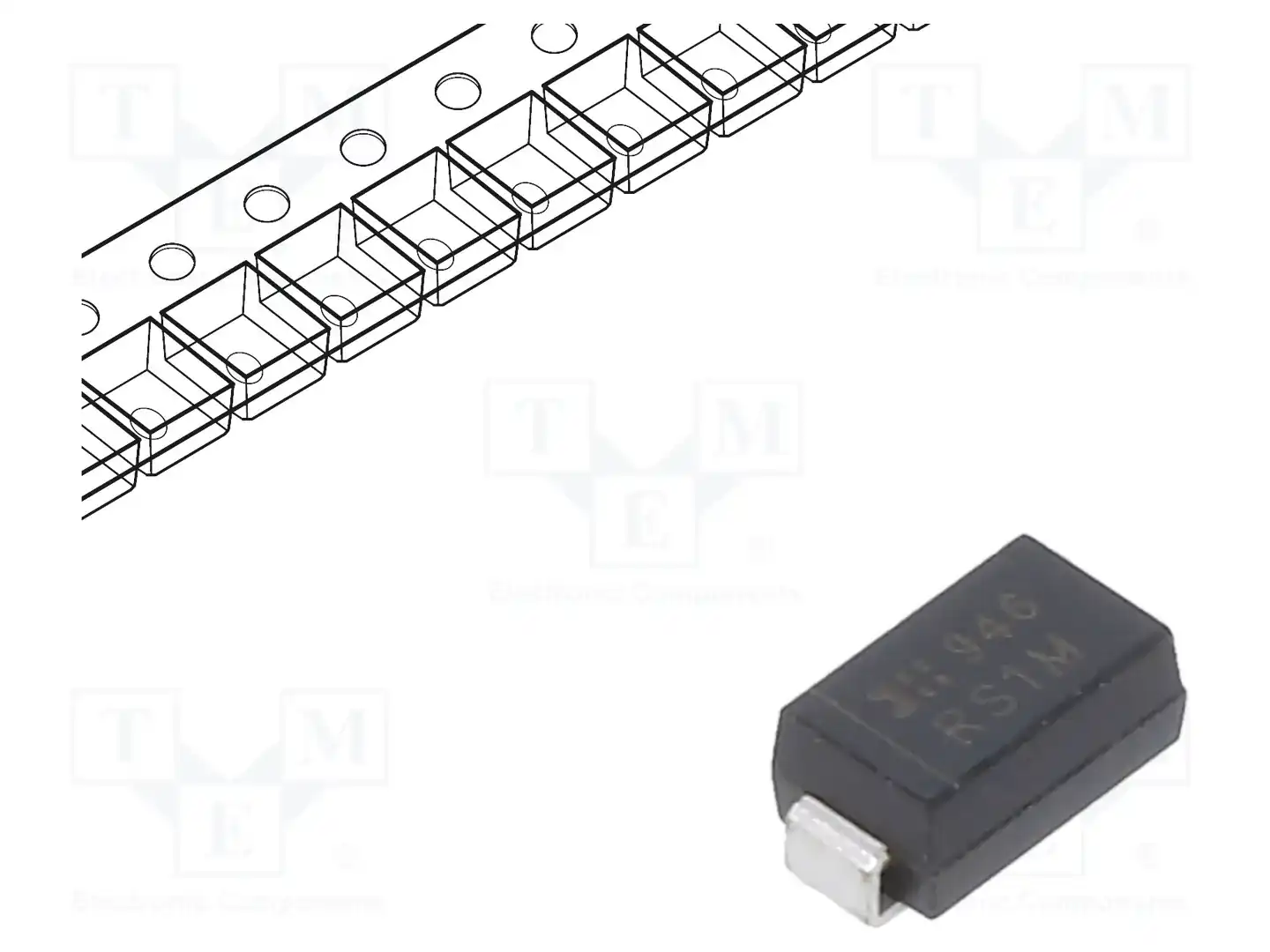 DIODES INCORPORATED RS1M-13-F — Универсальные диоды SMD