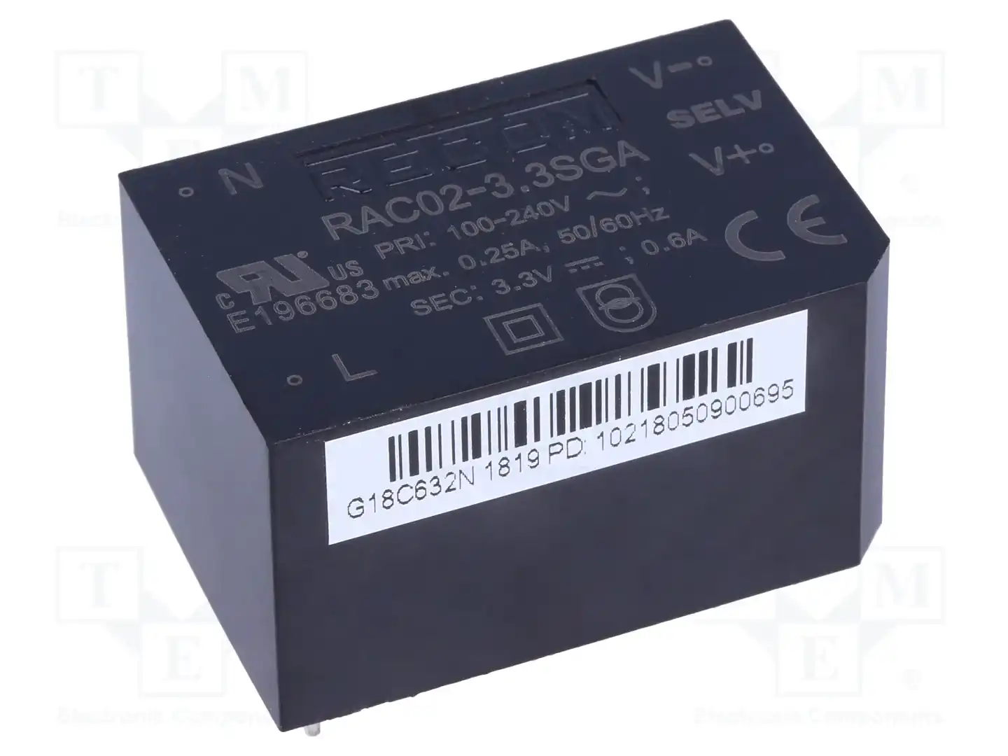 RECOM RAC02-3.3SGA — Преобразователи AC/DC для PCB