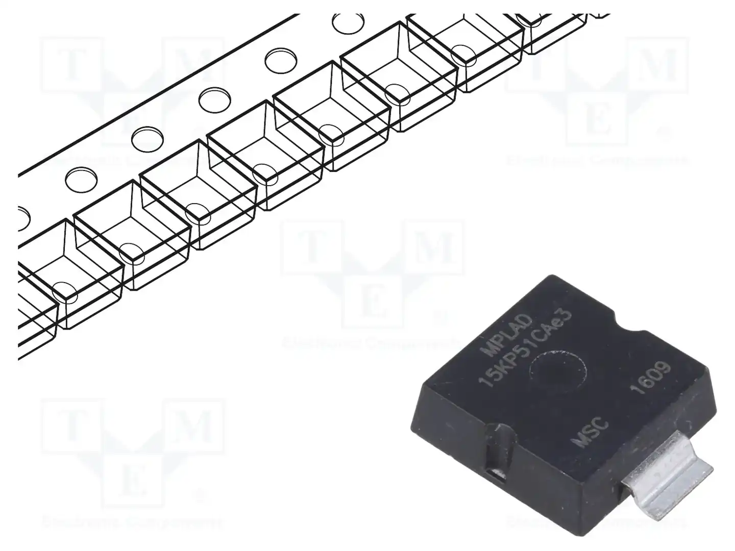 Microchip Technology MPLAD15KP51CAE3 — Диоды TVS SMD двунаправленные