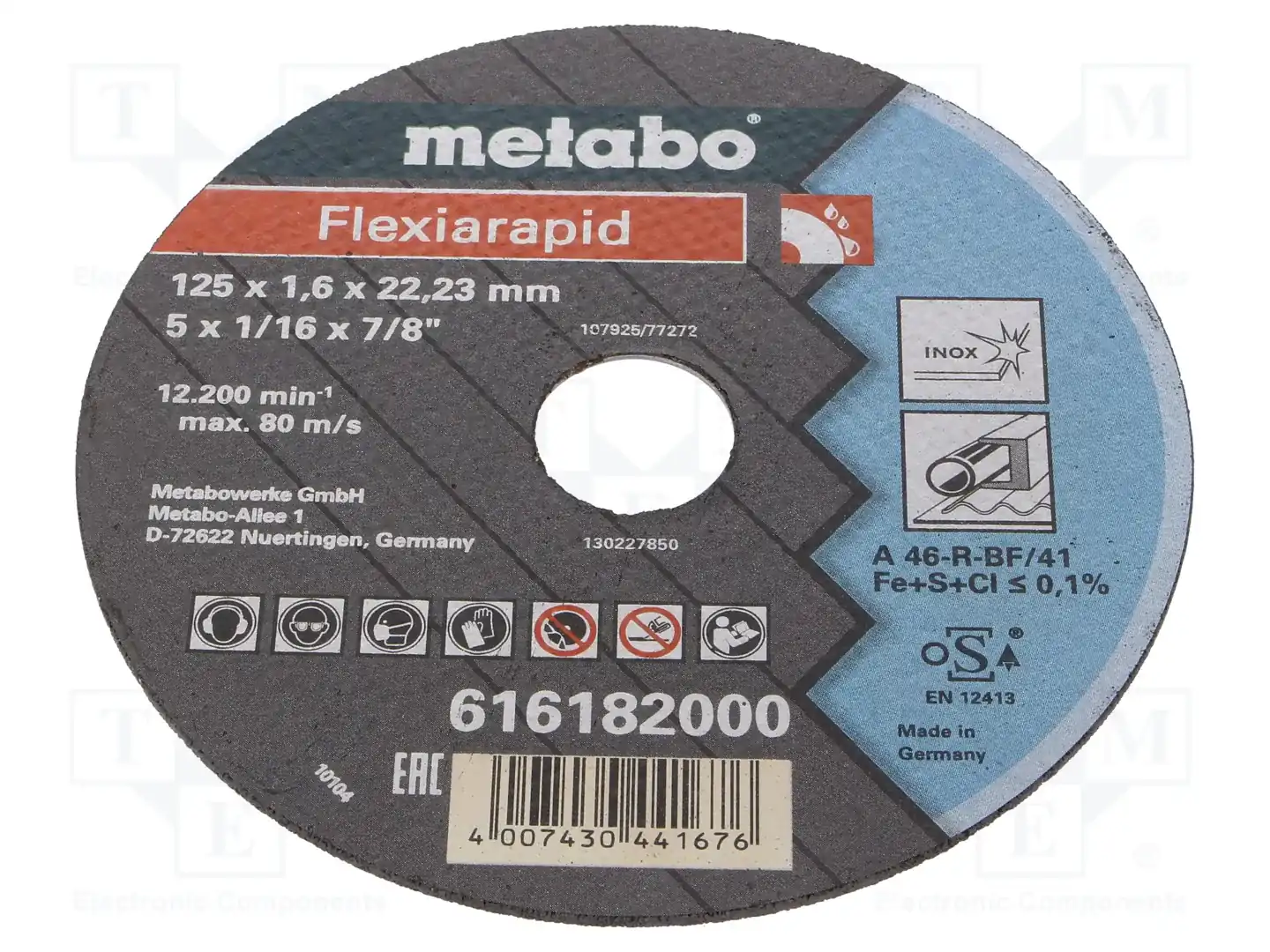 METABO 616182000 — Диски для резки и шлифовки