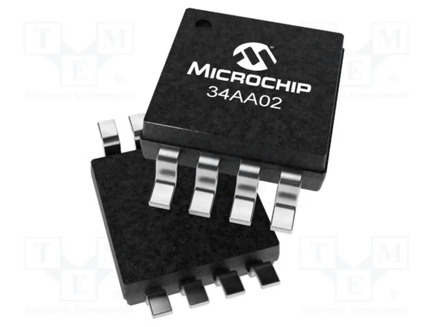 Microchip Technology 34AA02-I/MS — Памяти EEPROM последовательные
