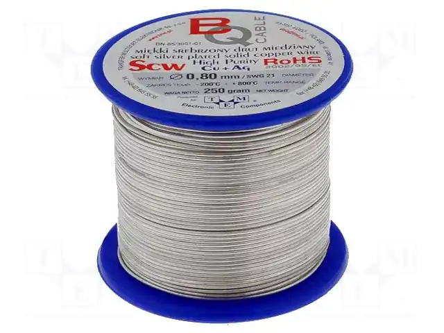 BQ CABLE SCW-0.80/250 — Проволока медная посеребренная
