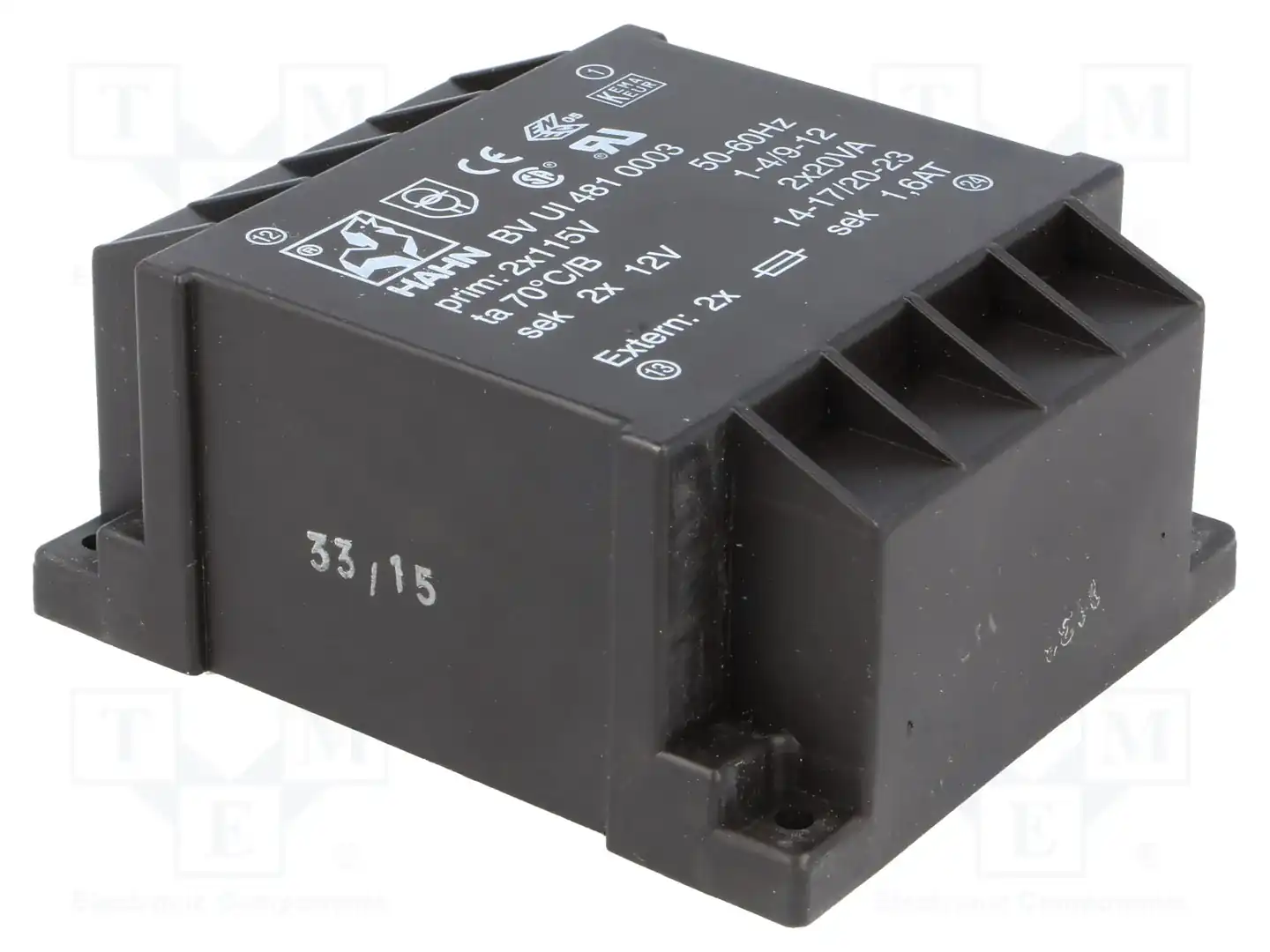 HAHN BV UI 481 0003 — Трансформаторы PCB