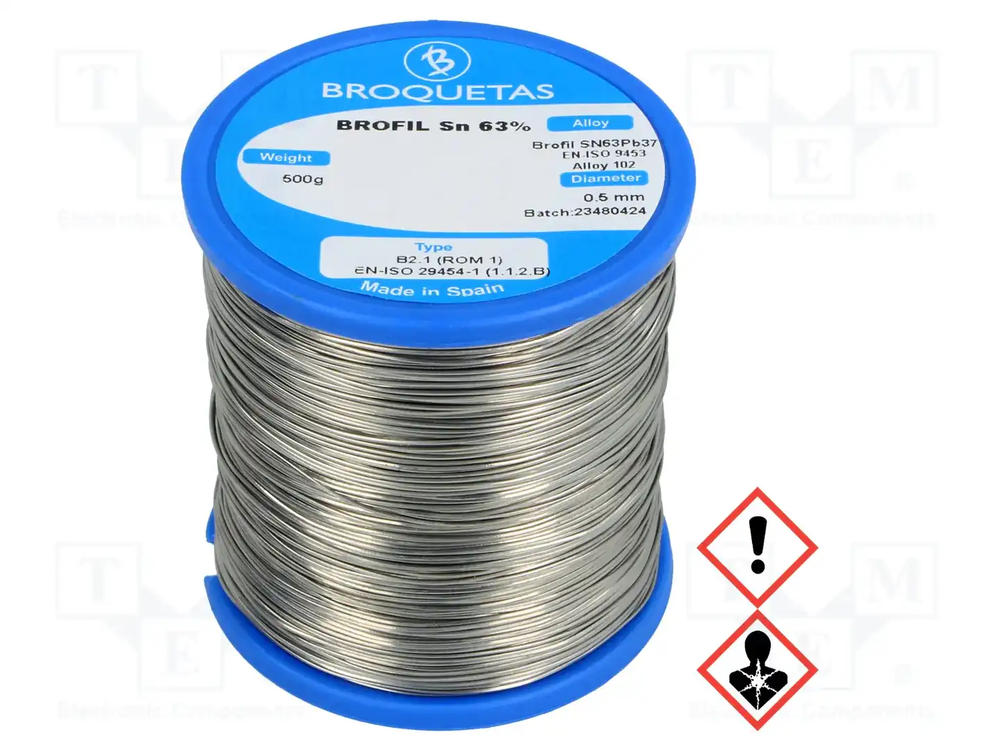BROQUETAS BROFIL 63 B2.1 0.5MM 500G — Паяльные провода свинцовые