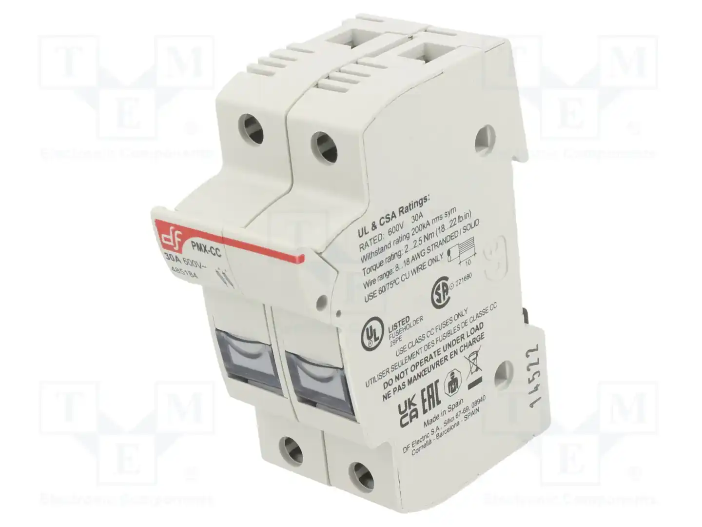 DF ELECTRIC 485184 — Гнезда предохранительные на DIN-рейку