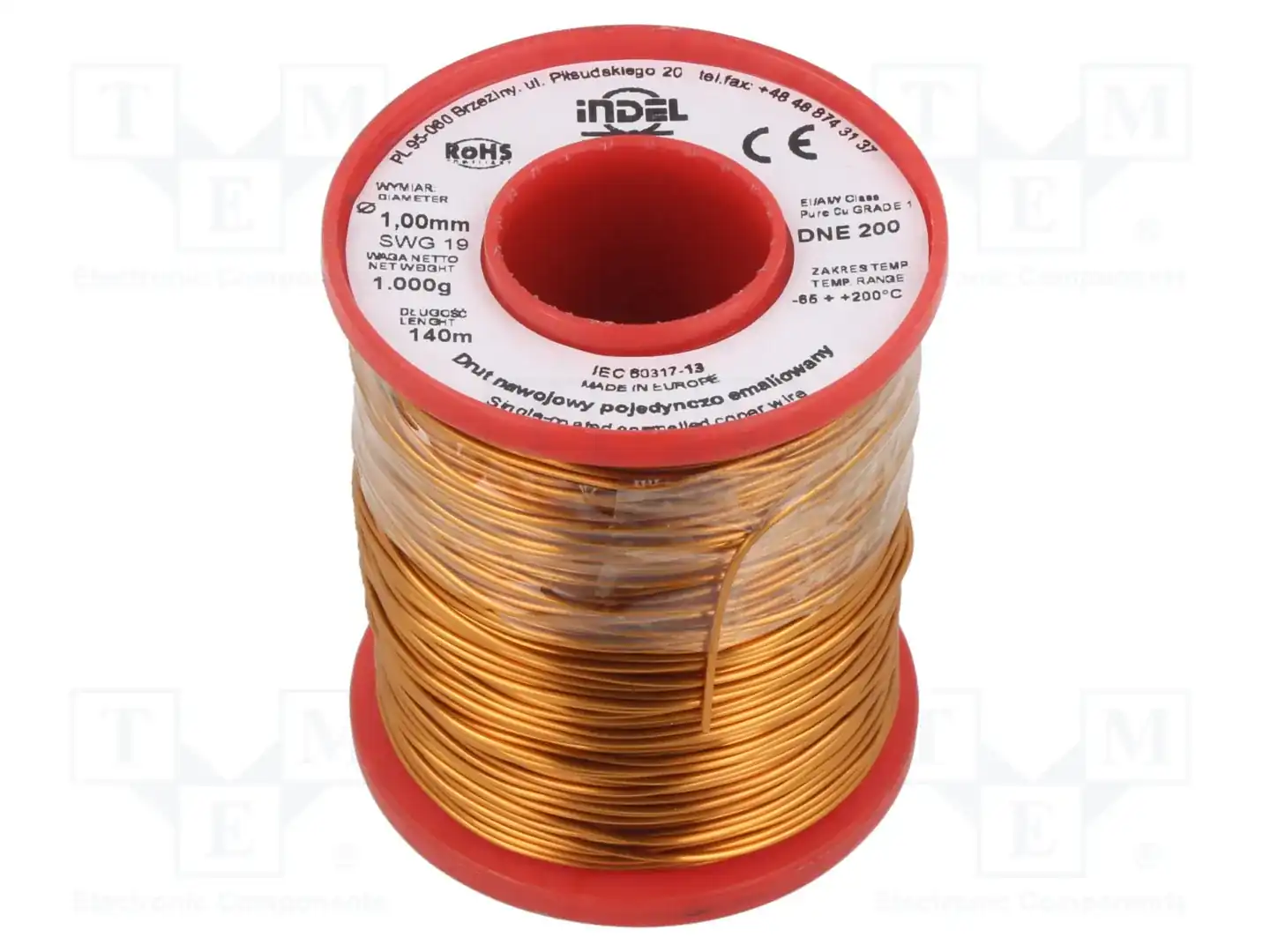 INDEL DNE1,00-1KG — Проволока обмоточная