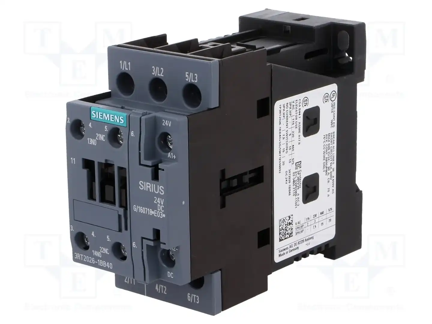 SIEMENS 3RT2026-1BB40 — Контакторы - главные модули