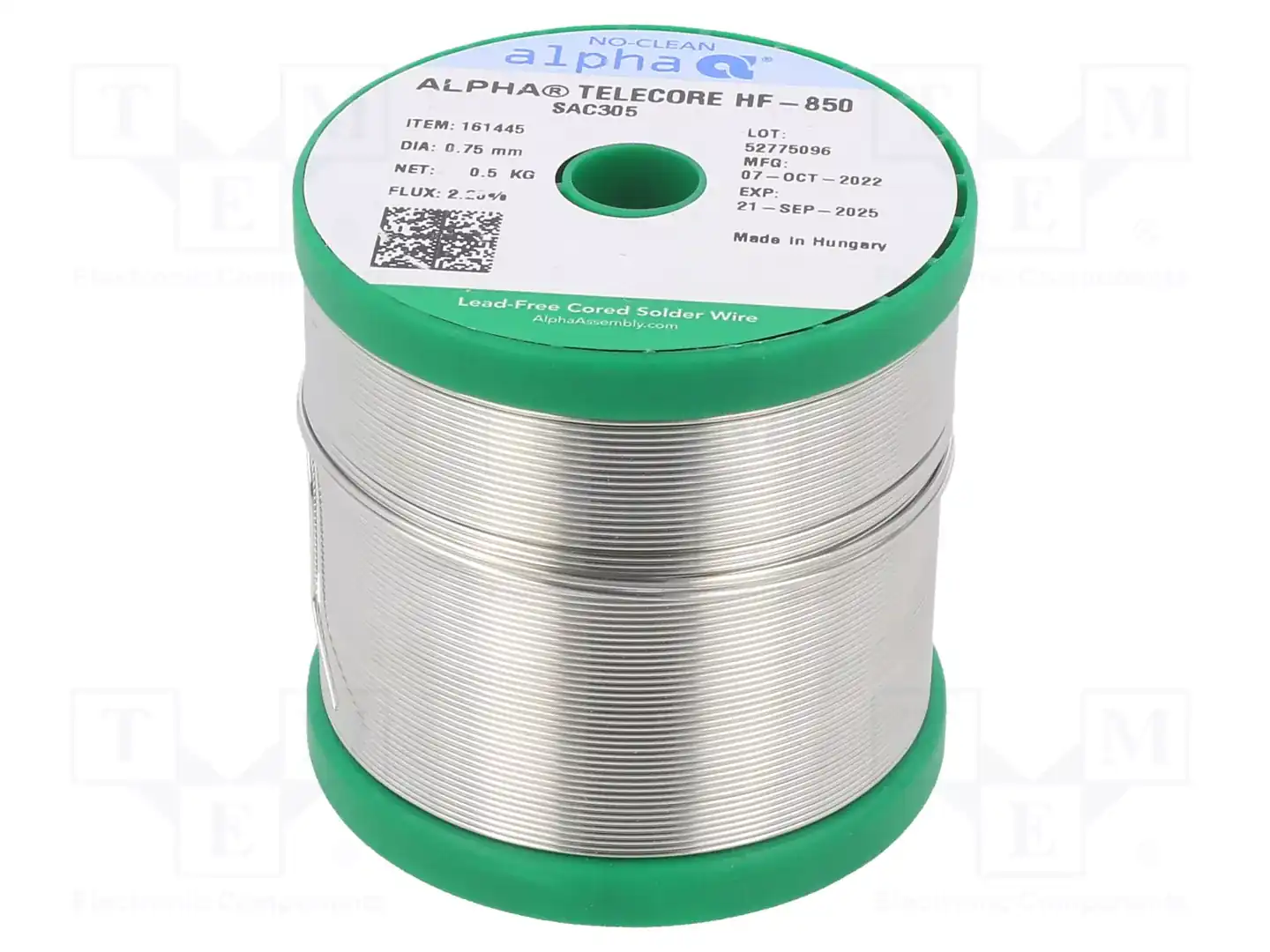ALPHA SAC305 TELECORE HF-850/122 0,75MM 500G — Паяльные провода бессвинцовые