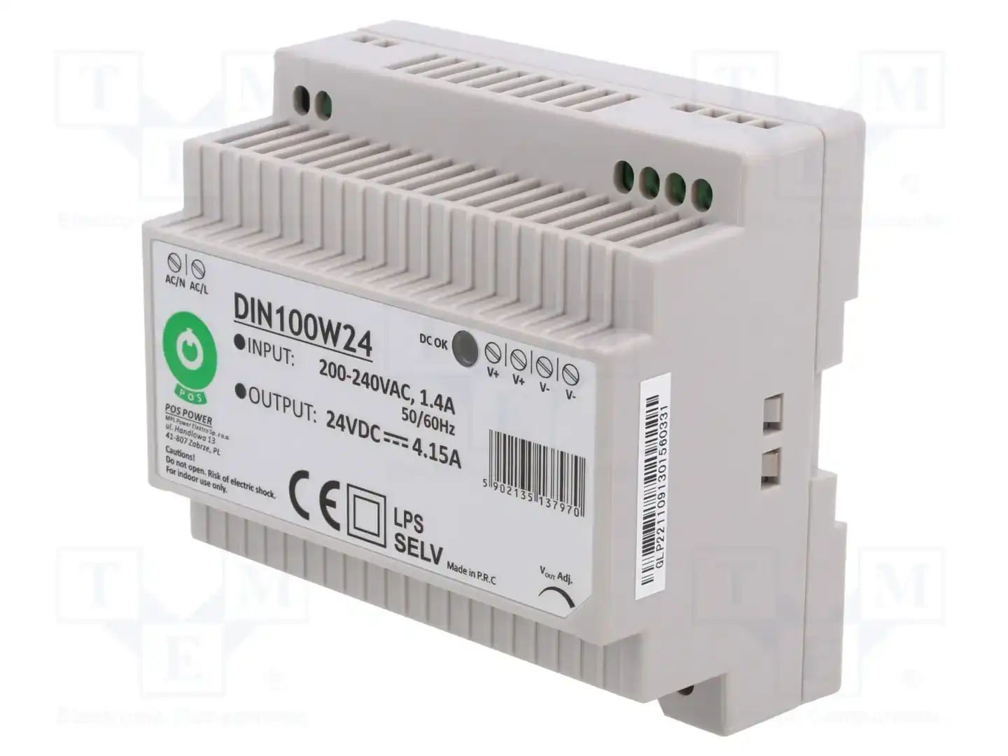 POS POS DIN100W24 — Блоки питания на DIN-рейку DIN100W24