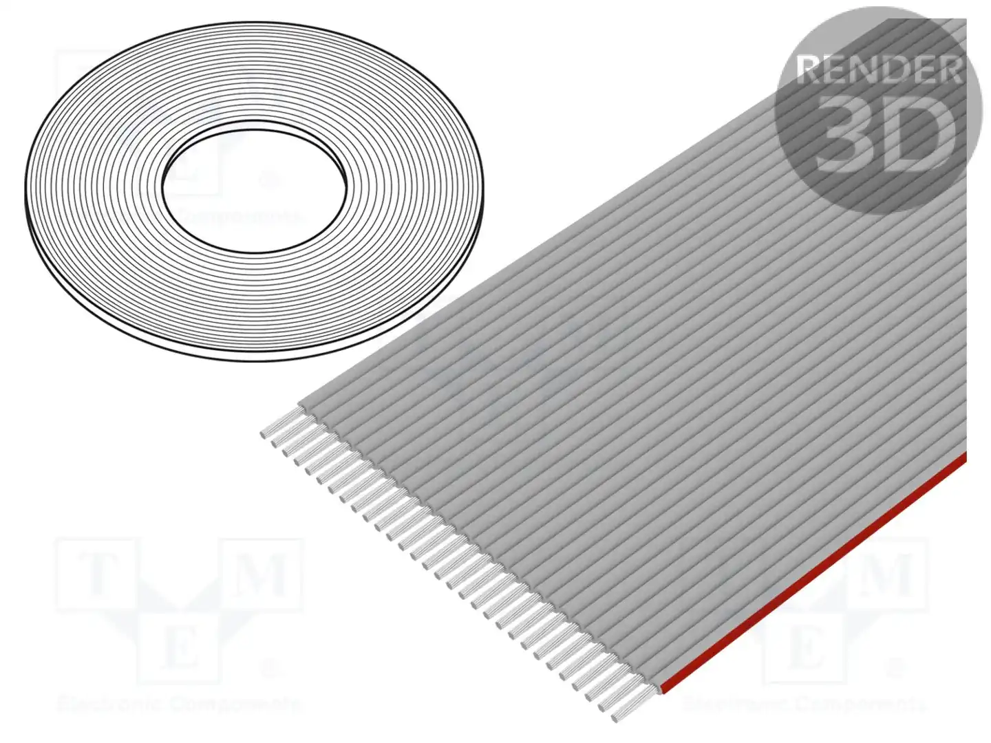 CONNFLY DS1057-01-30A282R-30.5 — Провода ленточные одноцветные