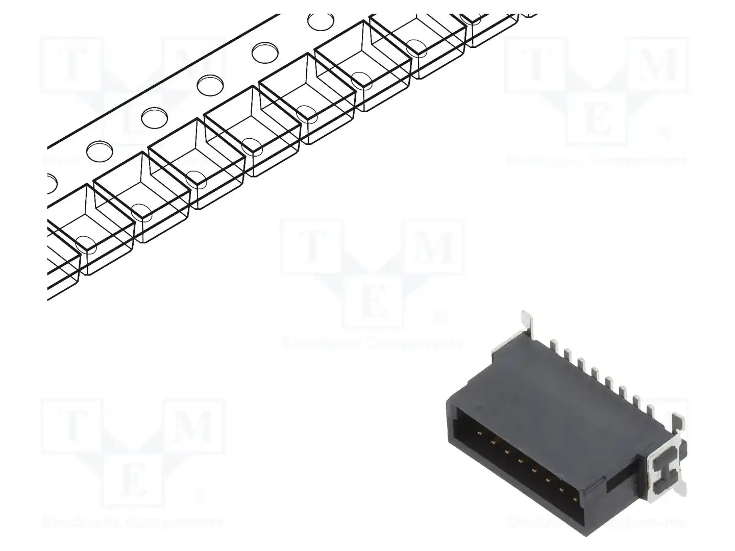 ADAM TECH ESMC-M-16-SGS-SMT-B-PP-T/R — Разъeмы пластина - пластина
