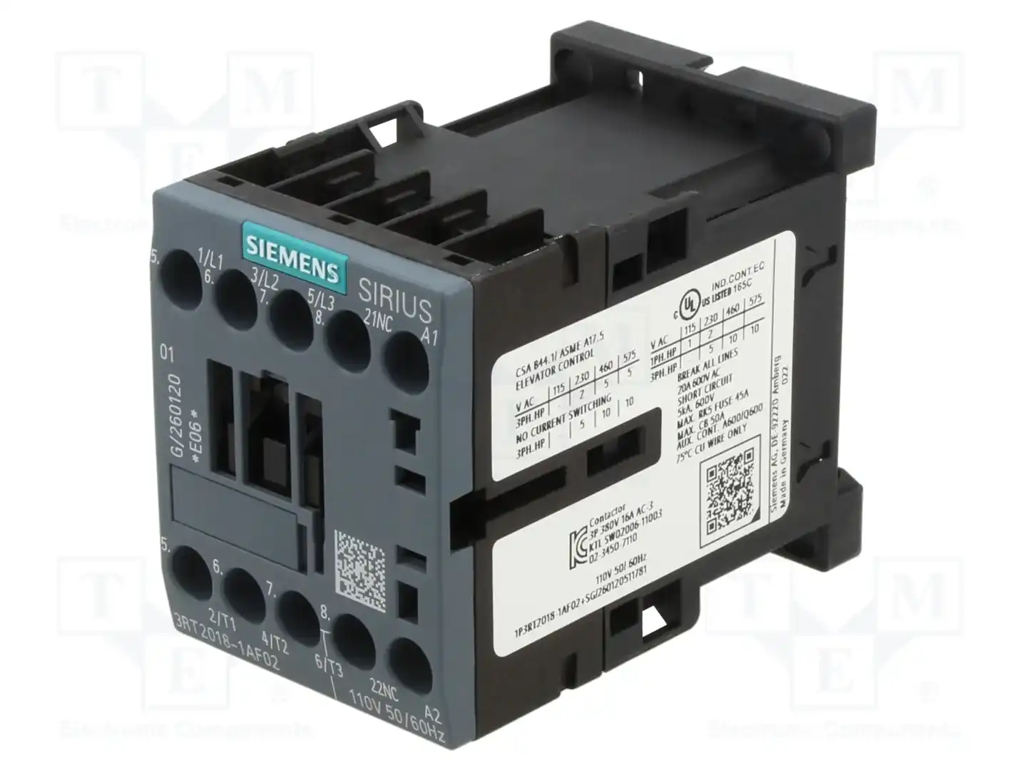 SIEMENS 3RT2018-1AF02 — Контакторы - главные модули