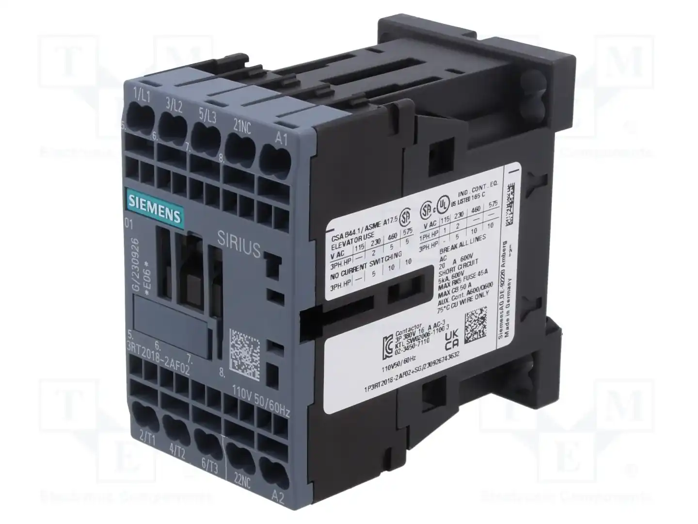 SIEMENS 3RT2018-2AF02 — Контакторы - главные модули