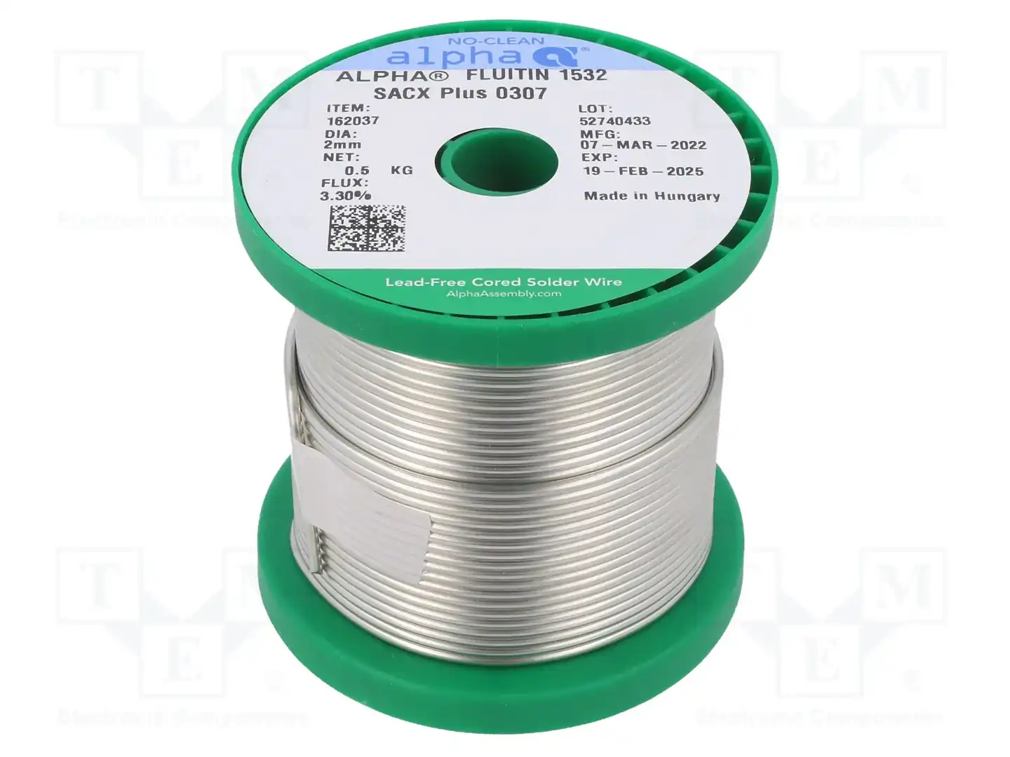 ALPHA SACX PLUS 0307 FLUITIN 1532 2.0MM 500G — Паяльные провода бессвинцовые
