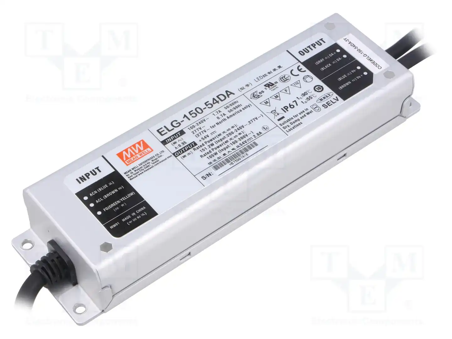 MEAN WELL ELG-150-54DA-3Y — Блоки питания для LED