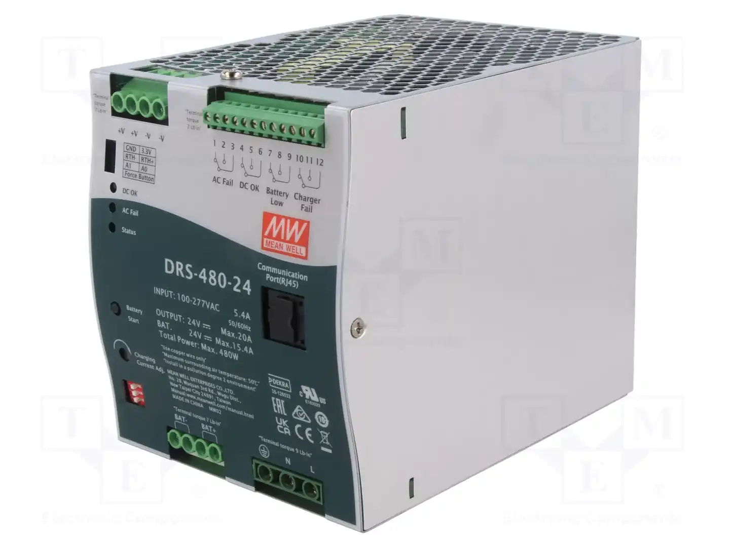 MEAN WELL DRS-480-24 — Блоки питания на DIN-рейку