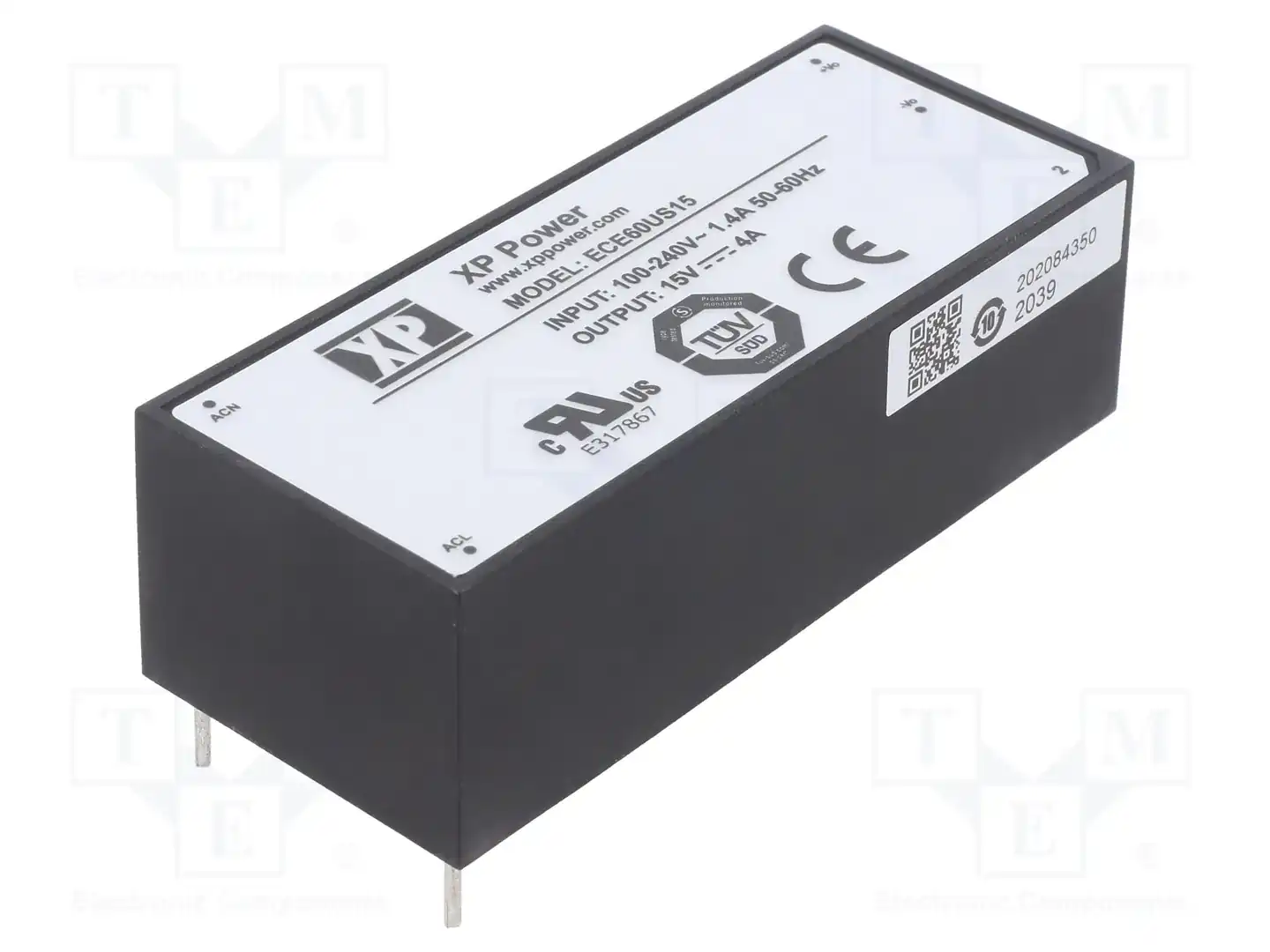 XP POWER ECE60US15 — Преобразователи AC/DC для PCB