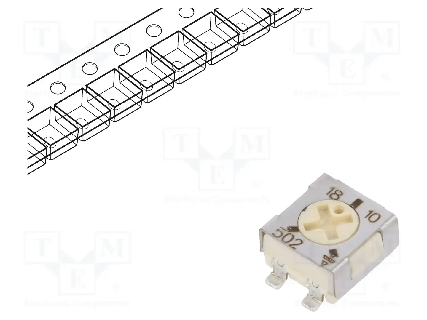 VISHAY TS53YL502MR10 — Потенциометры SMD однооборотные