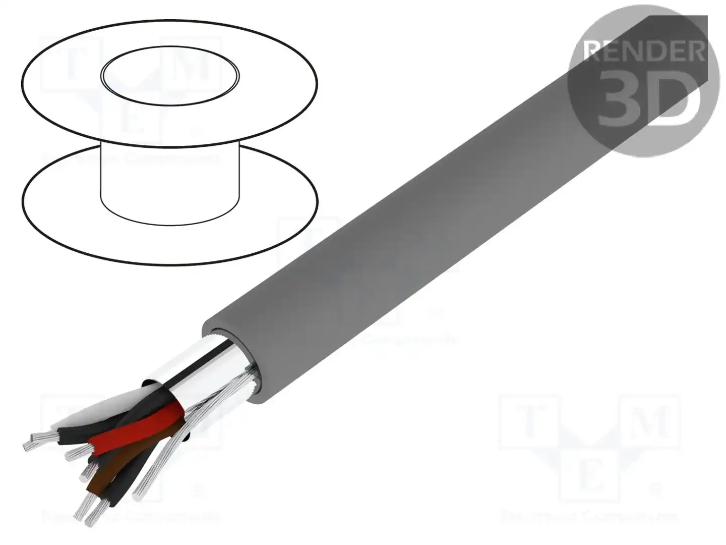 ALPHA WIRE 5121C SL005 — Провода многожильные экранированные