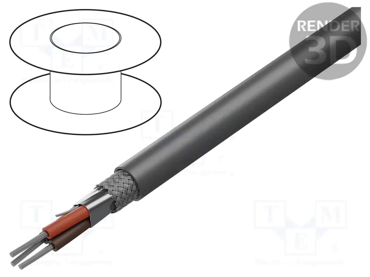 ALPHA WIRE 5103C SL001 — Провода многожильные экранированные