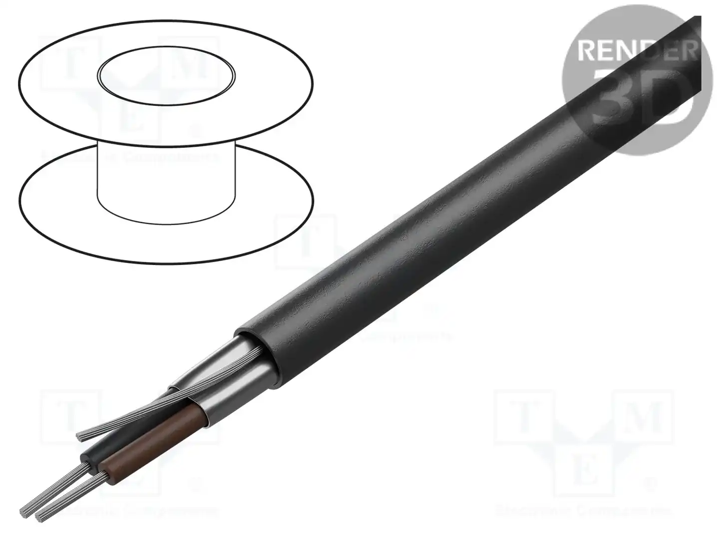 ALPHA WIRE 25192 BK005 — Провода многожильные экранированные