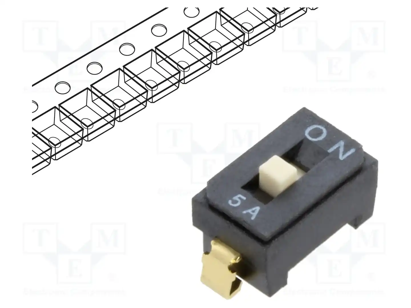 Nidec Copal Electronics CFS-0102TA — Переключатели типа Dip-Switch