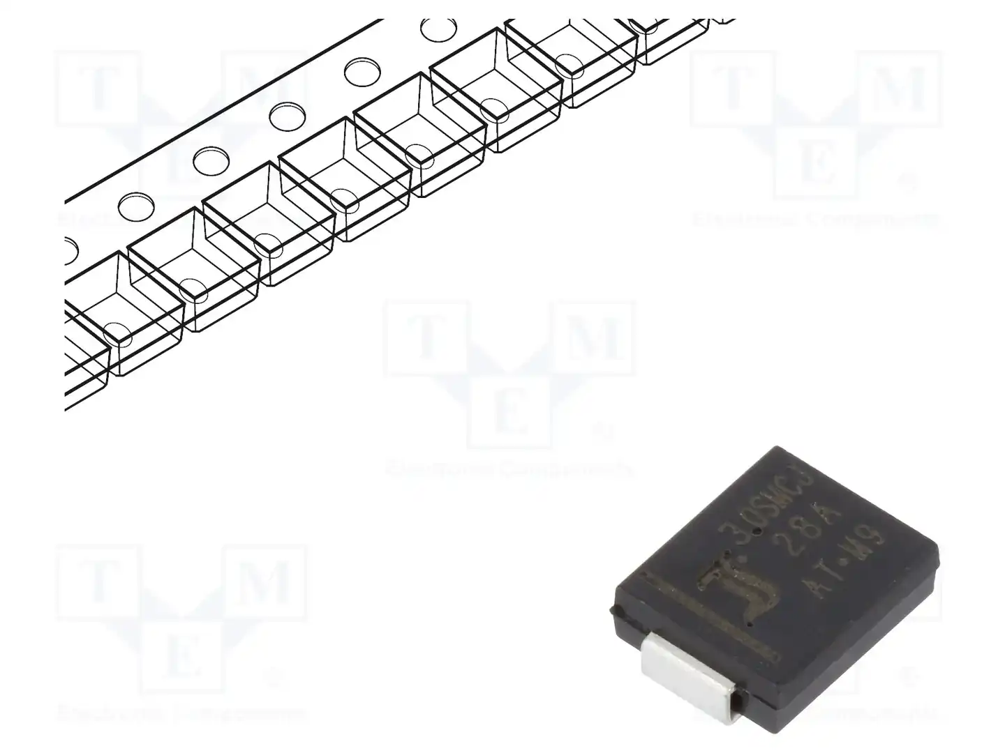 DIOTEC SEMICONDUCTOR 3.0SMCJ28A-AQ — Диоды TVS SMD однонаправленные