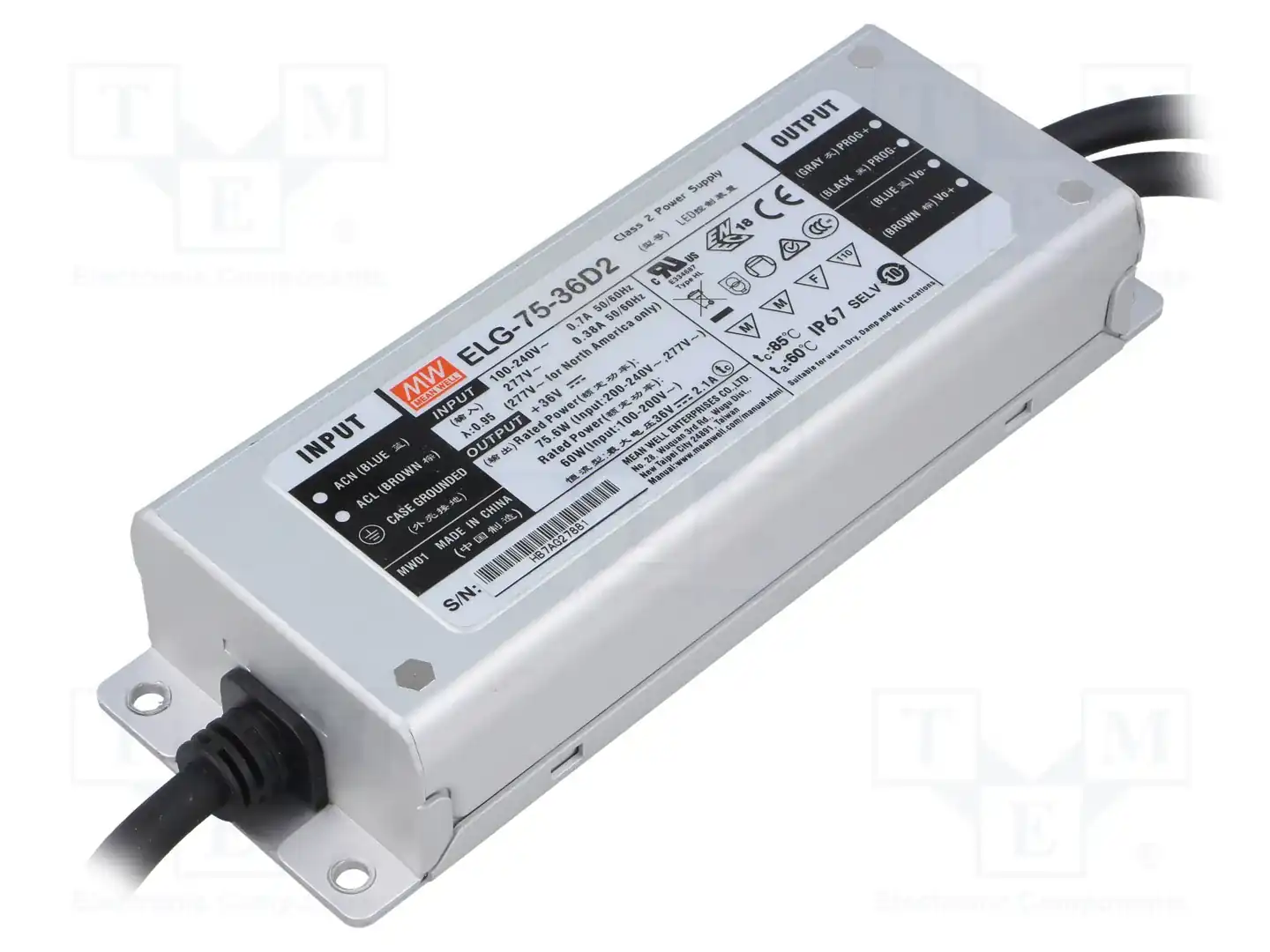 MEAN WELL ELG-75-36D2 — Блоки питания для LED