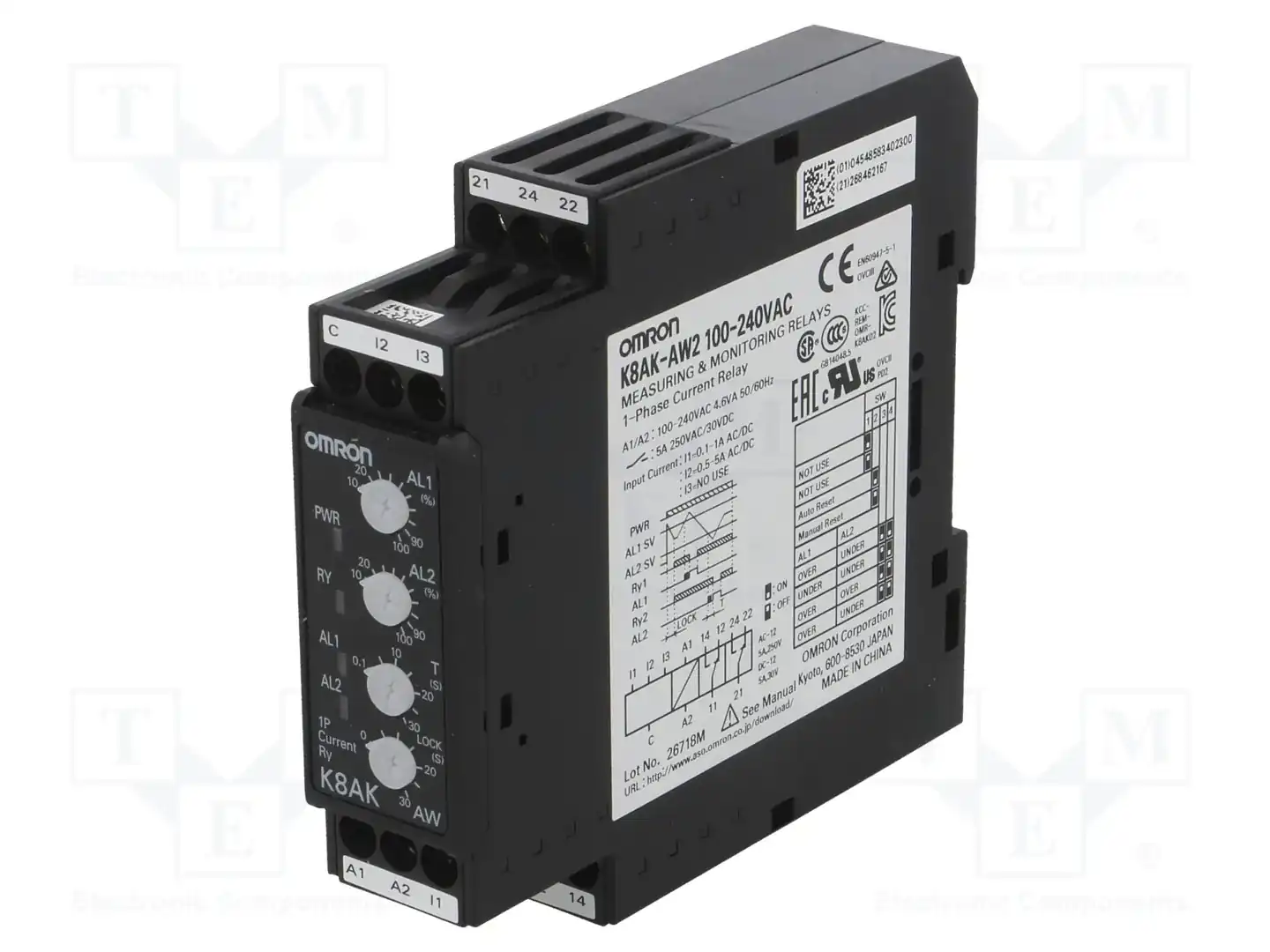 OMRON K8AK-AW2 100-240VAC — Контрольные реле