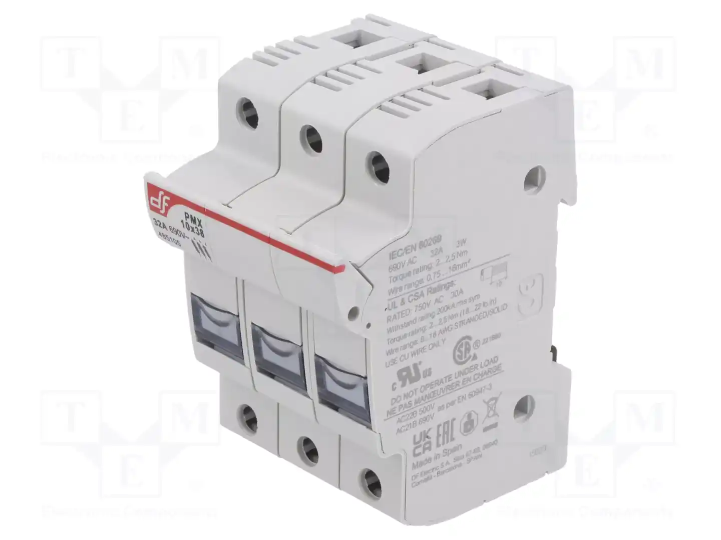 DF ELECTRIC 485105 — Гнезда предохранительные на DIN-рейку