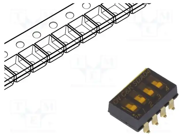 C&K SDA04H0SBR — Переключатели типа Dip-Switch