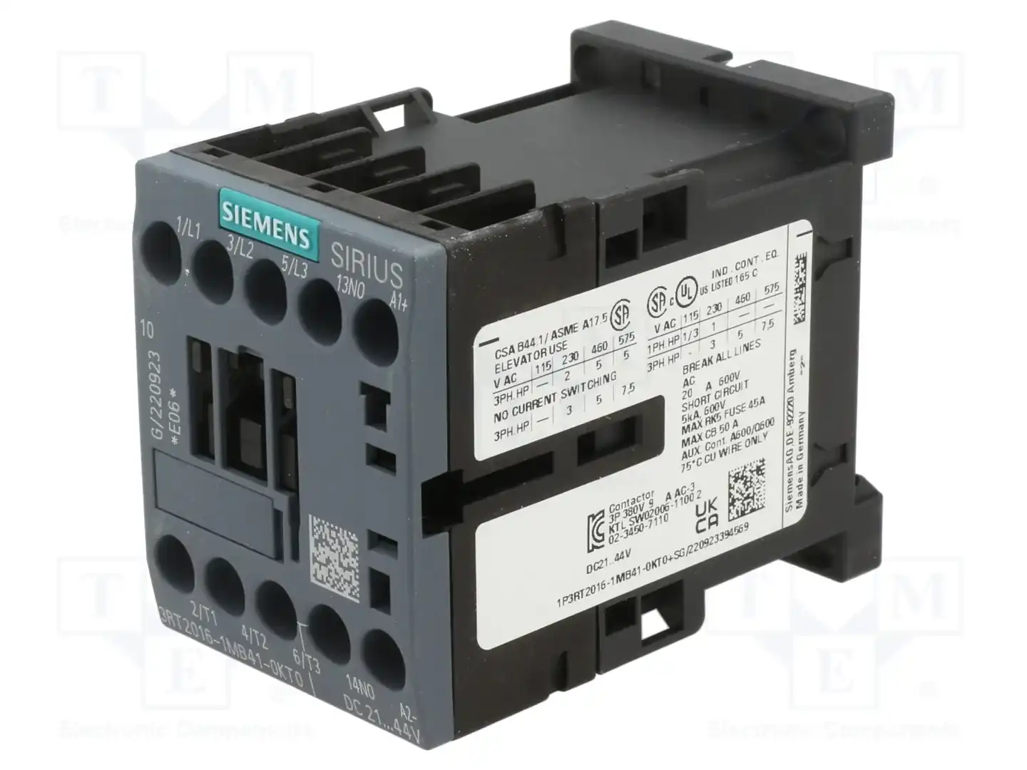 SIEMENS 3RT2016-1MB41-0KT0 — Контакторы - главные модули
