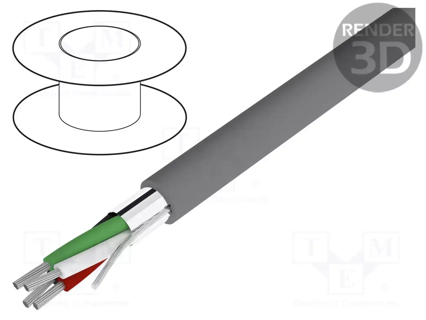 ALPHA WIRE 1214C SL001 — Провода многожильные экранированные