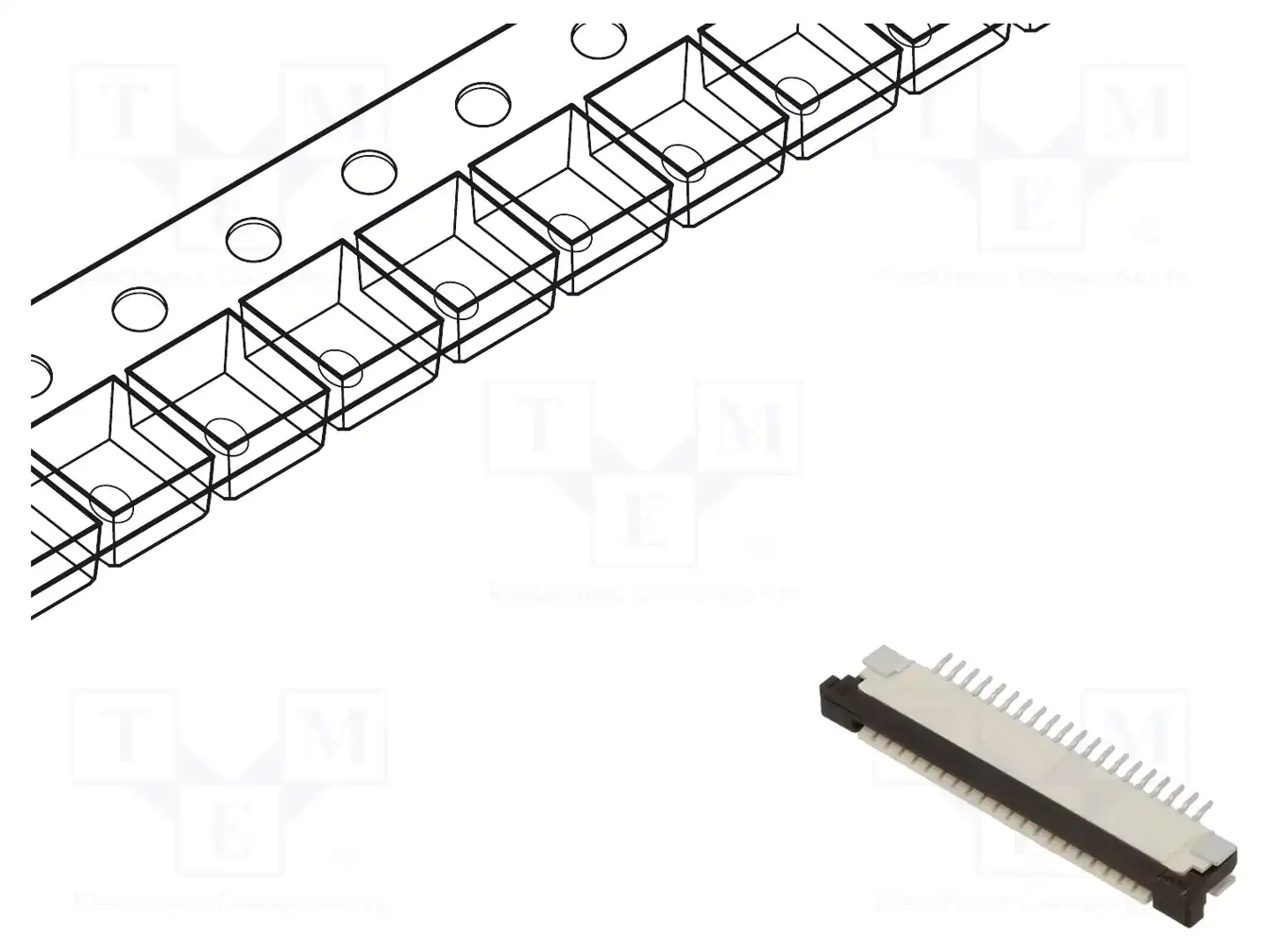 GCT FFC3B11-20-T — Разъeмы FFC/FPC растр 1,00мм