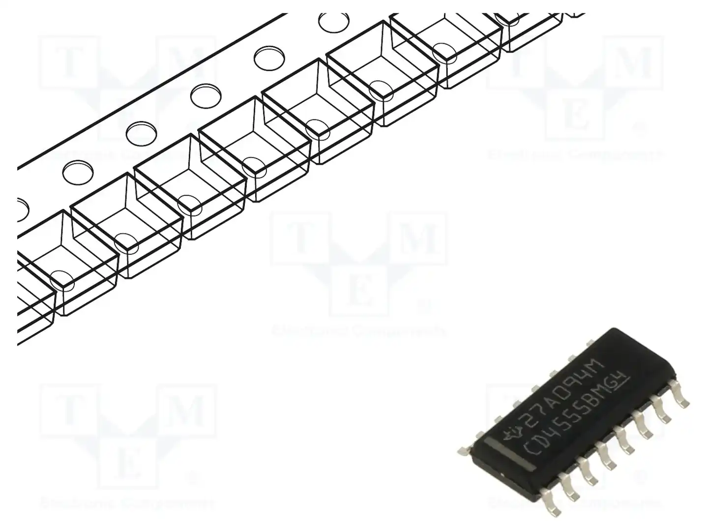 Texas Instruments CD4555BM96 — Декодеры, мультиплексоры, переключатели