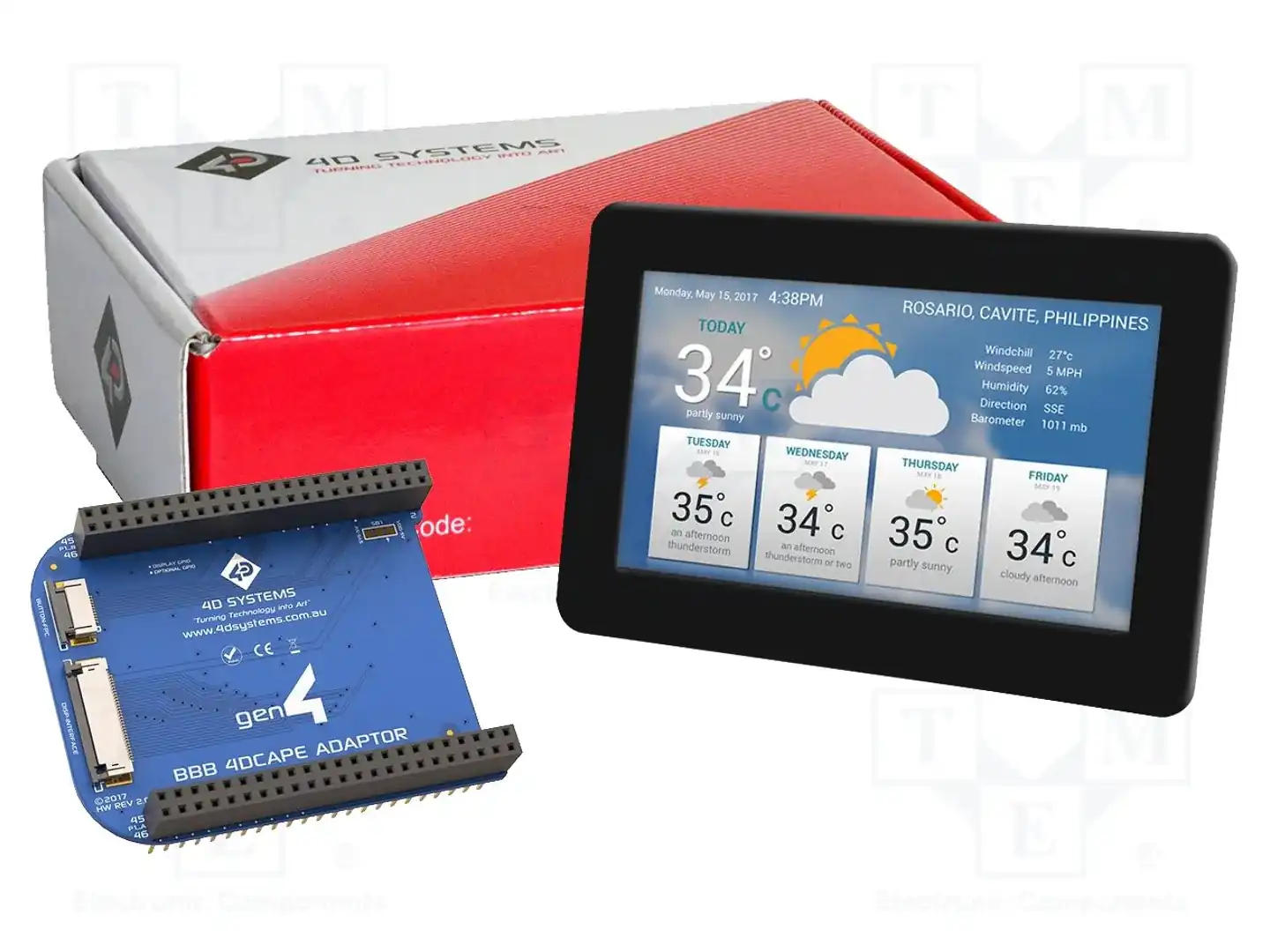 4D Systems GEN4-4DCAPE-50CT-CLB — Интеллигентные дисплеи