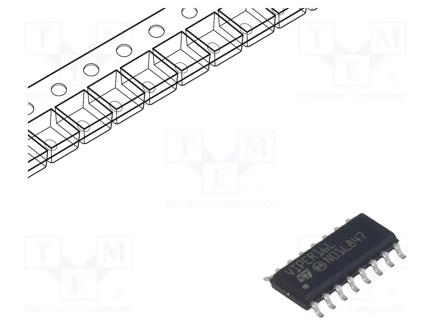 STMicroelectronics VIPER16LDTR — Регуляторы напряжения - микросхемы ШИМ