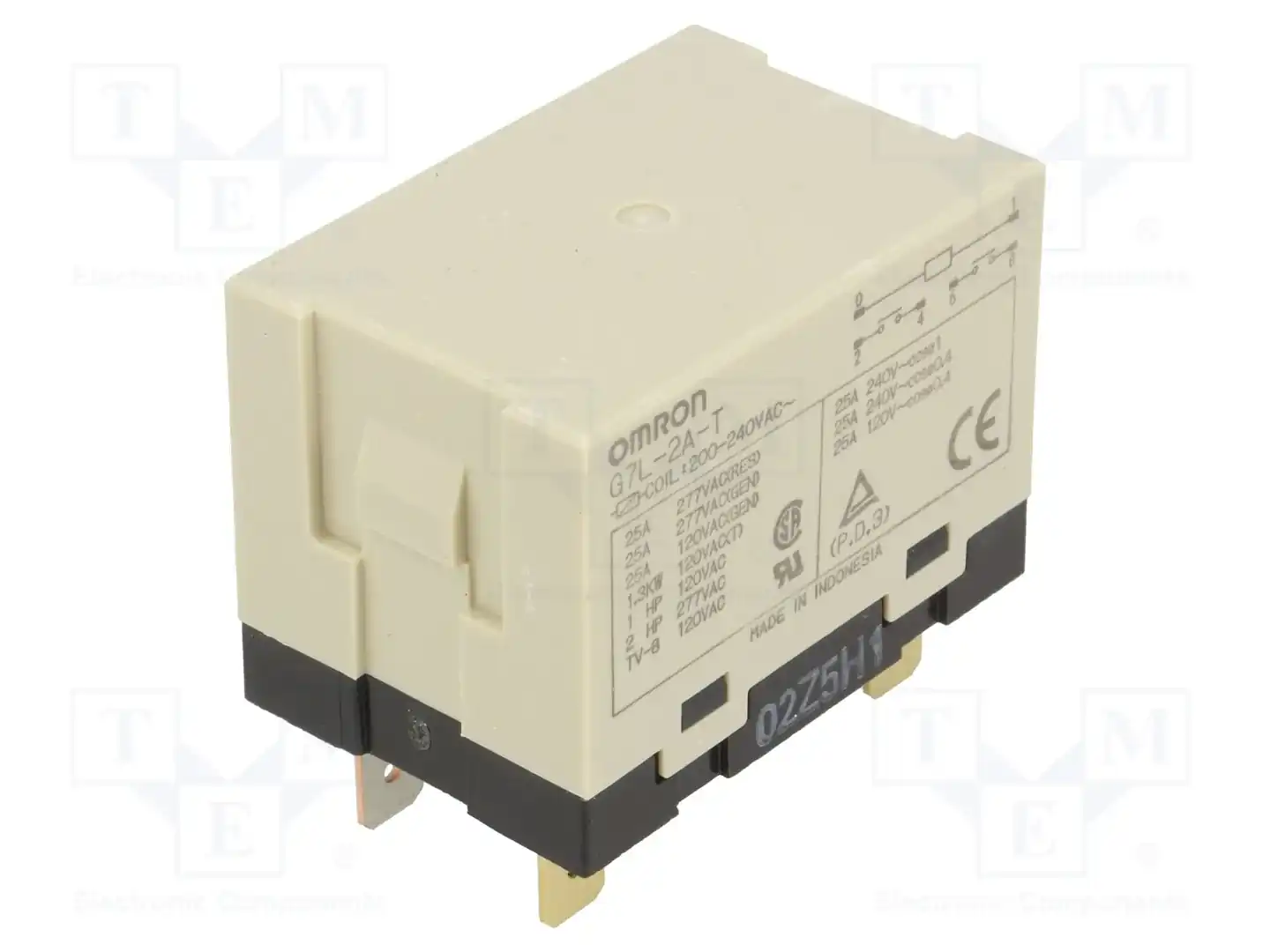 OMRON Electronic Components G7L-2A-T 200/240VAC — Электромагнитное реле мощности
