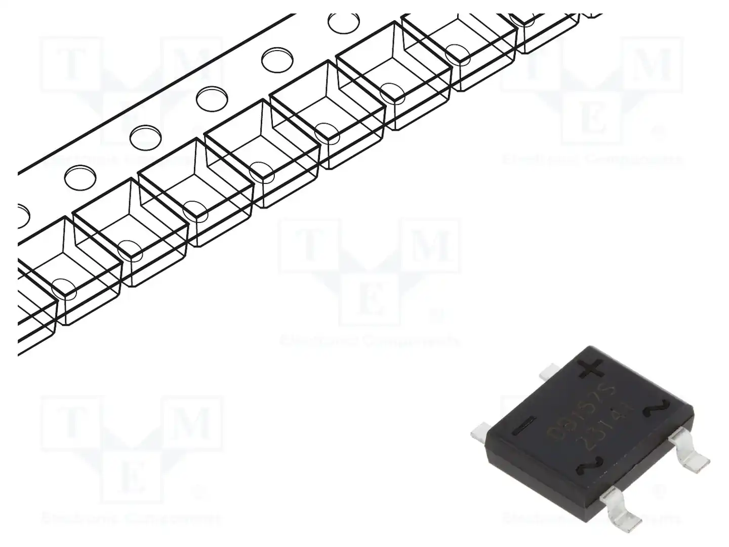 SMC DIODE SOLUTIONS DB157STR — Однофазные мосты диодные SMD/THT