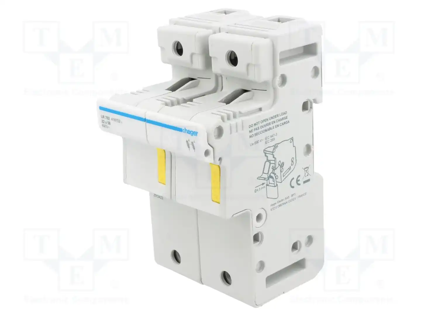 HAGER LR702 — Гнезда предохранительные на DIN-рейку