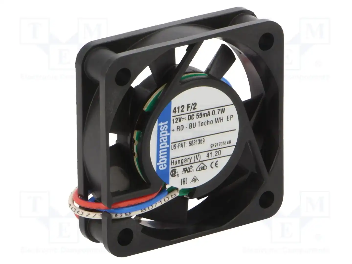 EBM-PAPST 412F/2 — Вентиляторы DC 12V