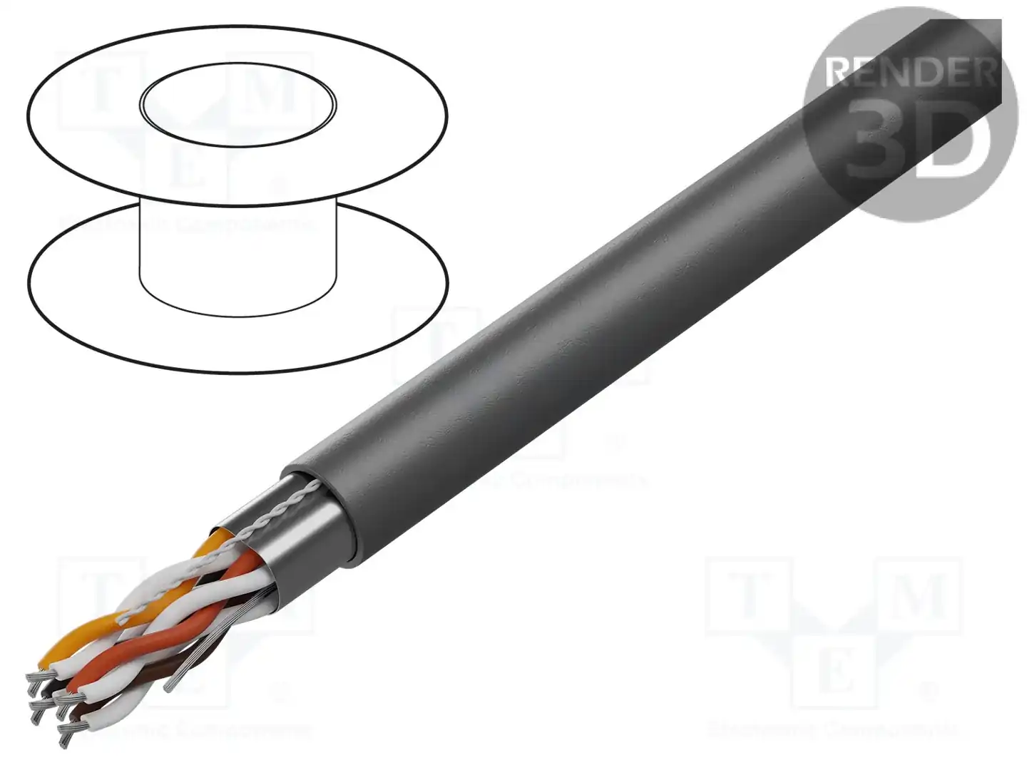 ALPHA WIRE 5484C SL005 — Провода многожильные экранированные