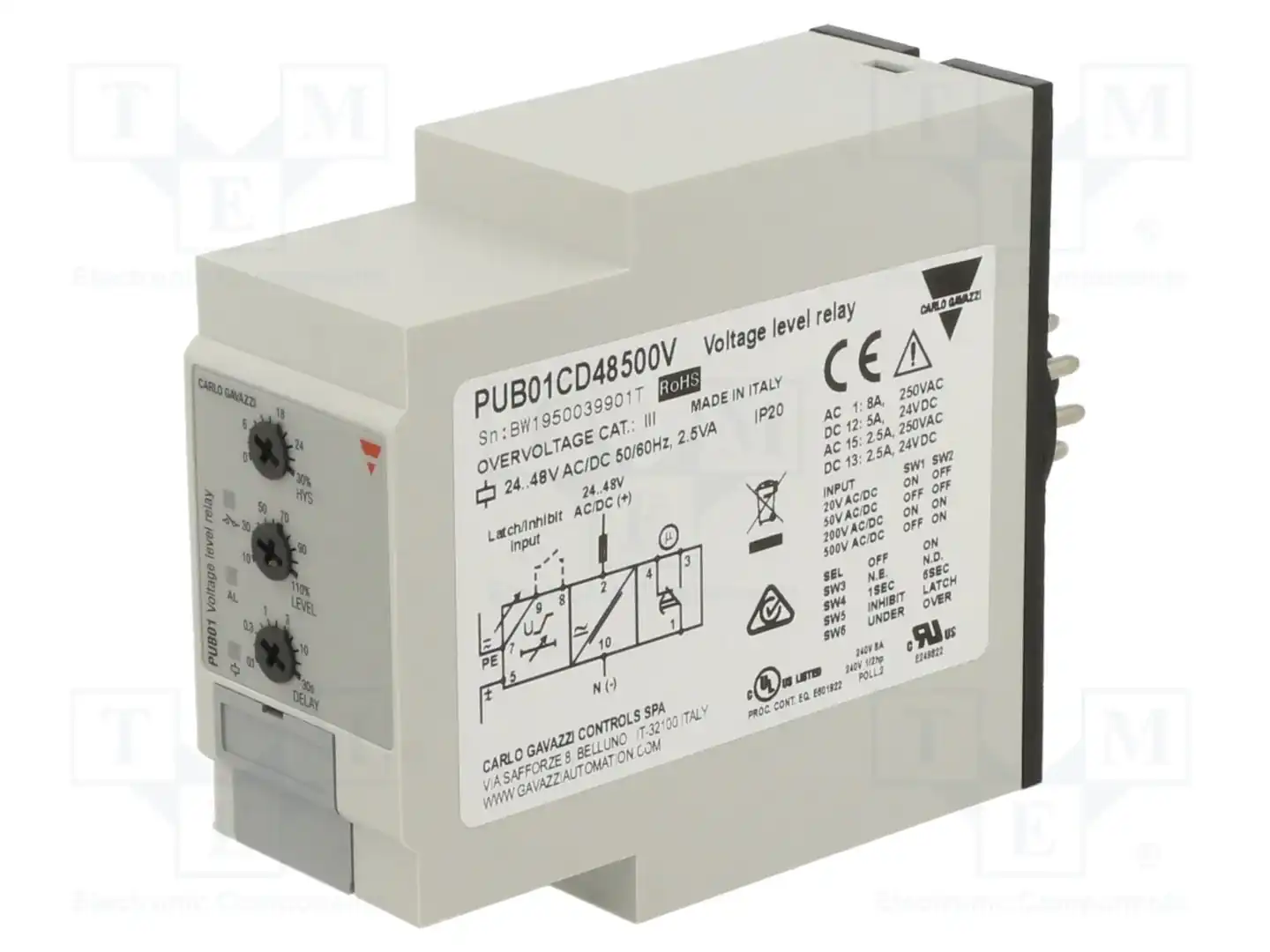 CARLO GAVAZZI PUB01CD48500V — Контрольные реле