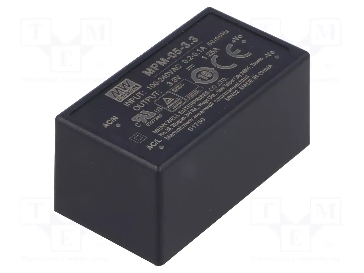 MEAN WELL MPM-05-3.3 — Преобразователи AC/DC для PCB