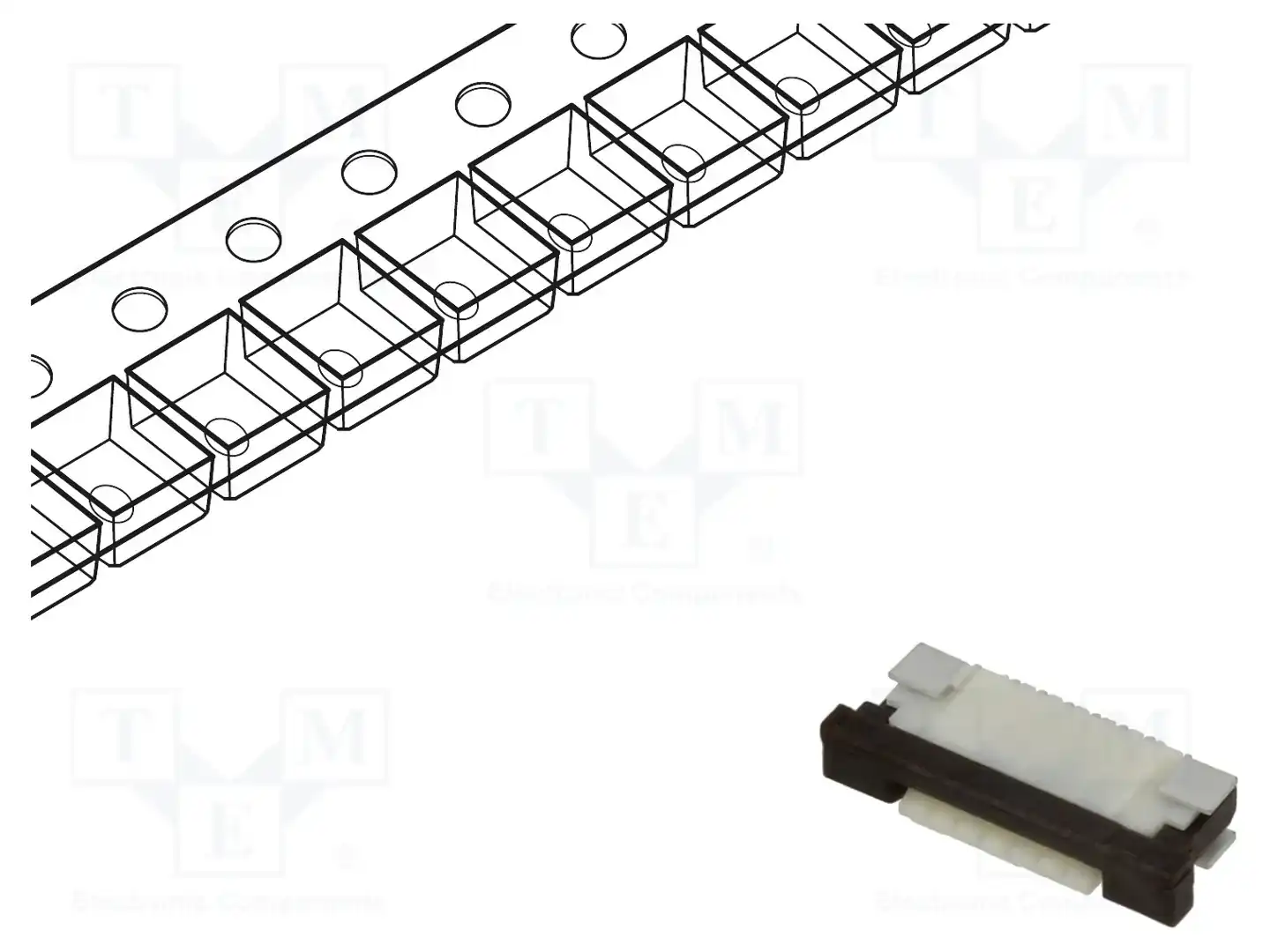 GCT FFC3B07-06-T — Разъeмы FFC/FPC растр 1,00мм