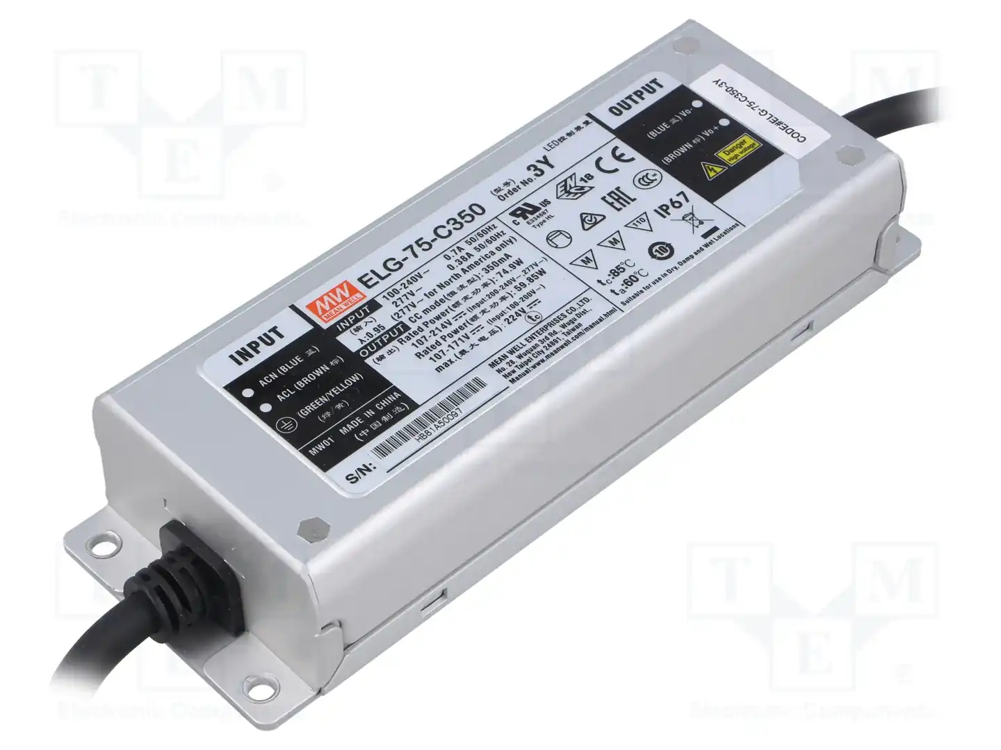 MEAN WELL ELG-75-C350-3Y — Блоки питания для LED